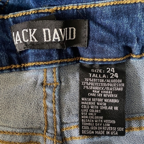 Jack David Skinny Premium Stretch High-Rise Distressed Jean - Picture 13 of 14